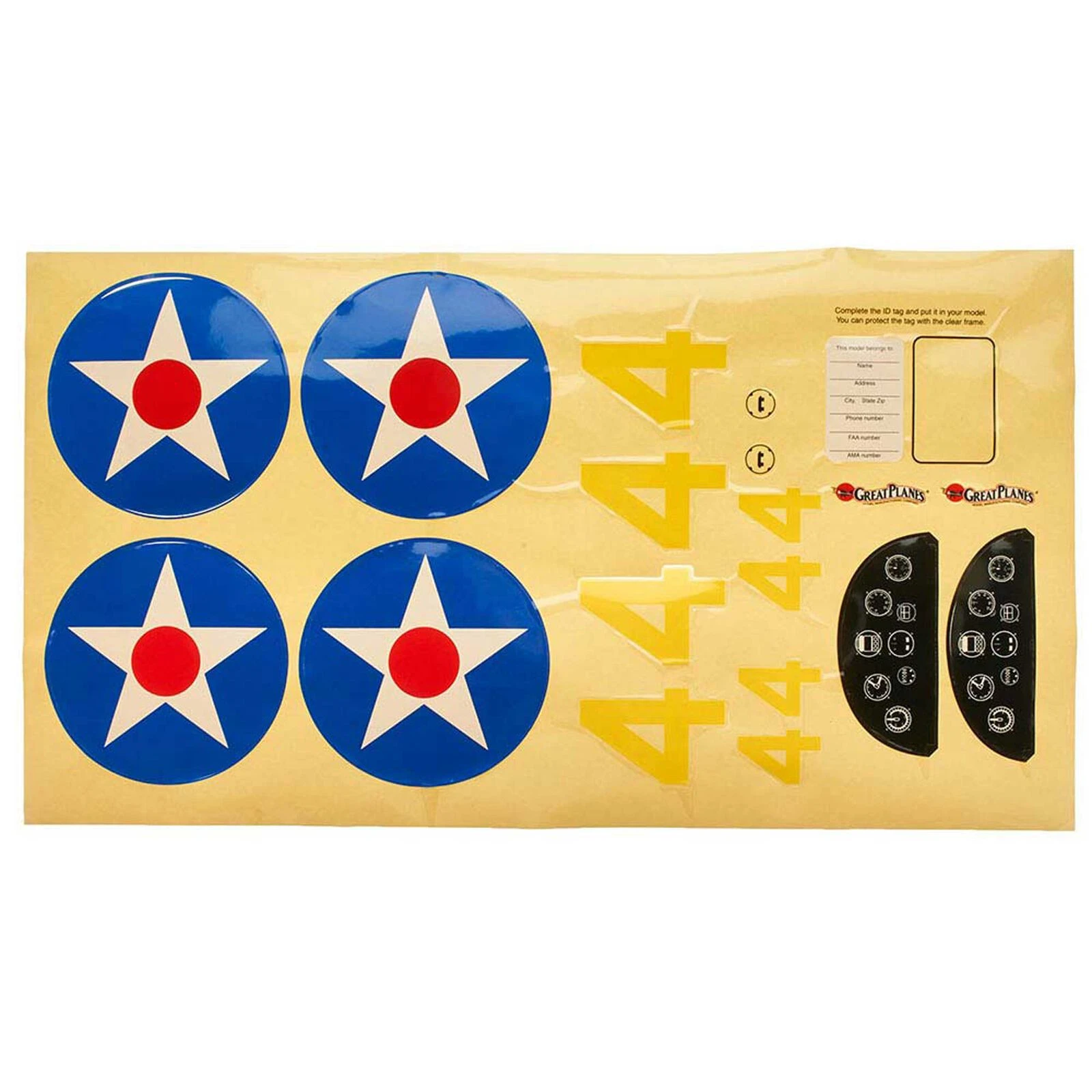GREAT PLANES Decals Sport Scale PT-19 .46 GP EP ARF 3 GREAT PLANES Decals Sport Scale PT-19 .46 GP EP ARF