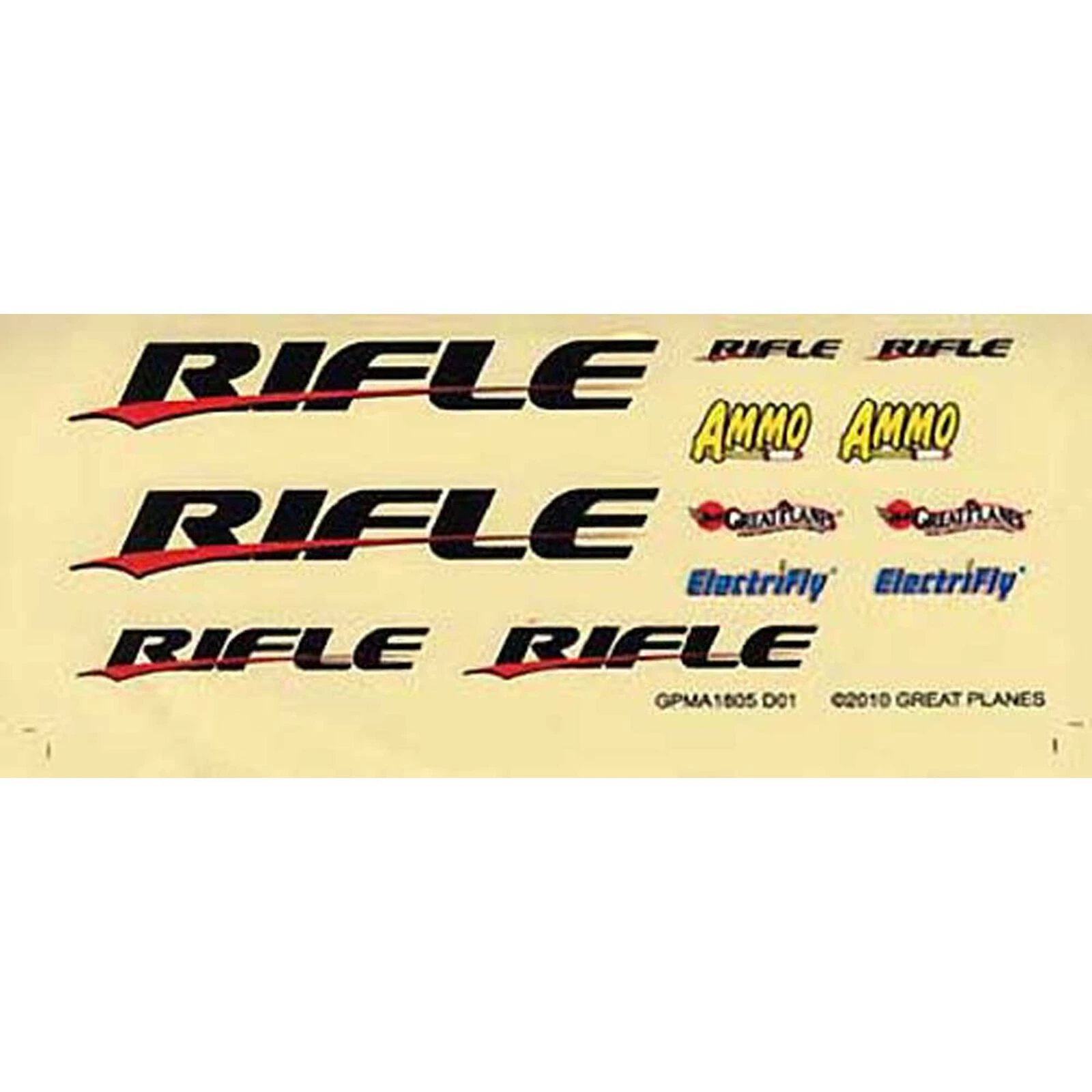 GREAT PLANES Decal Sheet Rifle EP ARF 3 GREAT PLANES Decal Sheet Rifle EP ARF