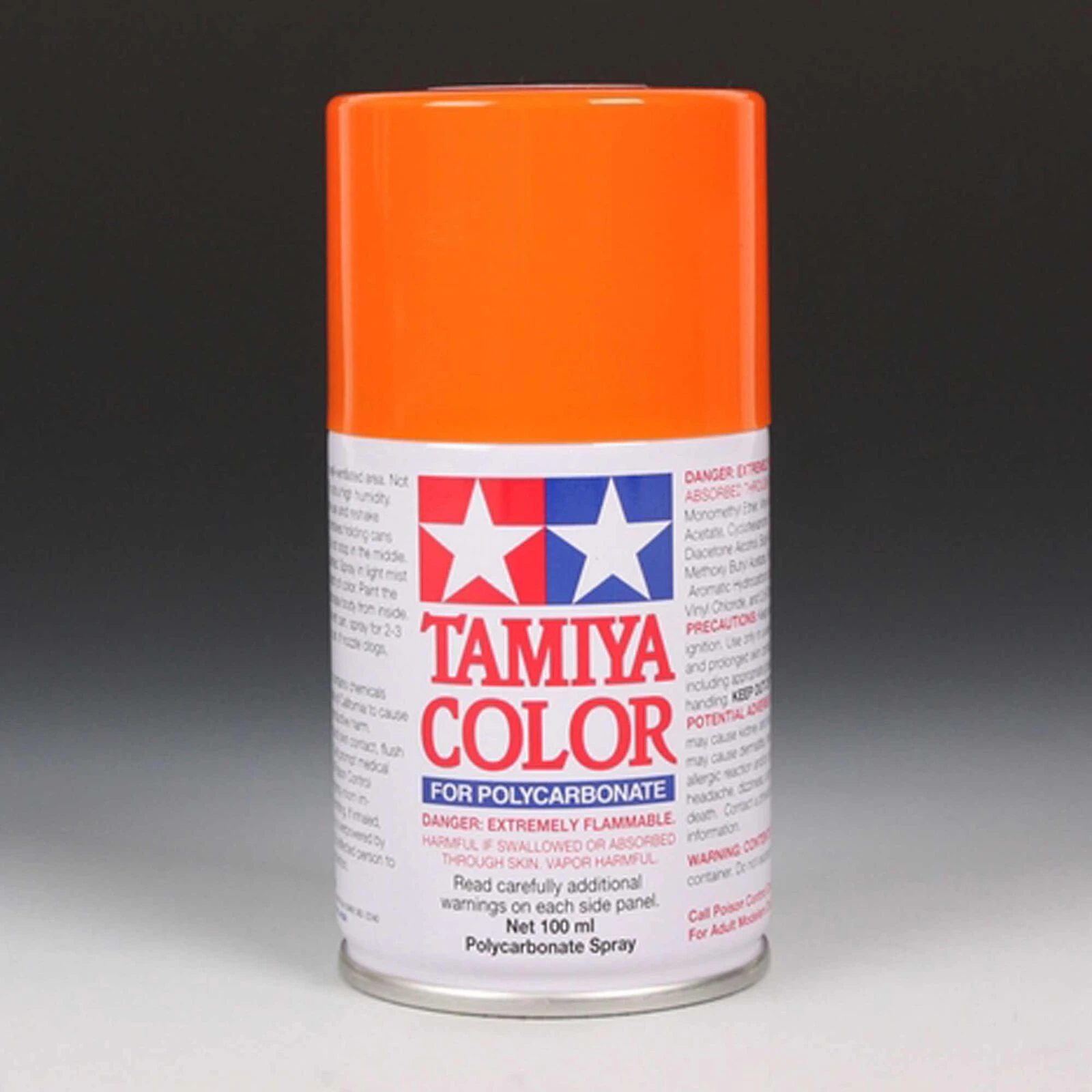 Tamiya Polycarbonate PS-62 Pure Orange, Spray 100 Ml 3 Tamiya Polycarbonate PS-62 Pure Orange, Spray 100 Ml