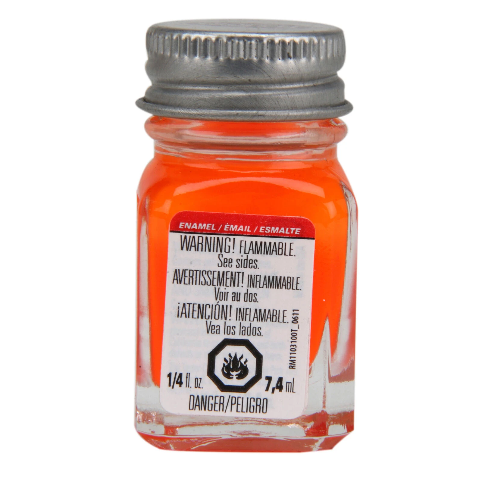 Testor Corp. Enamel 1/4oz, Orange Fluorescent 3 Testor Corp. Enamel 1/4oz, Orange Fluorescent