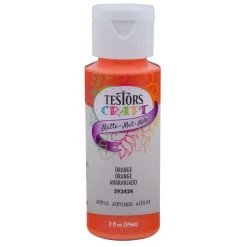 Testor Corp. 2oz Acrylic Craft Paint, Satin Orange