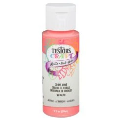 Testor Corp. 2oz Acrylic Craft Paint, Satin Coral Cove